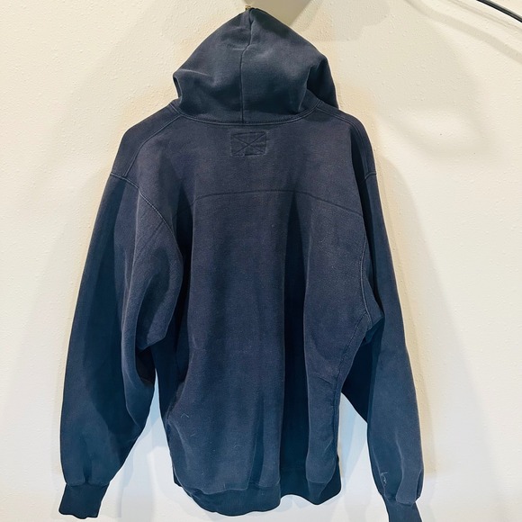 Vintage Steve & Barry Illinois Hoodie Mens XL Navy Blue Collegiate Spell Out 90s - Picture 3 of 16